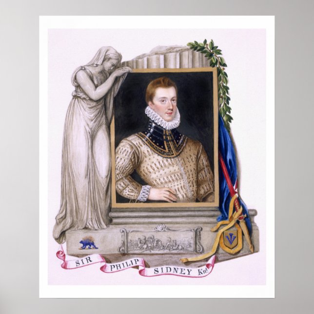 Póster Retrato de Sir Philip Sidney (1554-86) de "Memo (Frente)