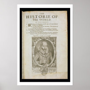 Póster Retrato de Sir Walter Raleigh (1554-1618) título p