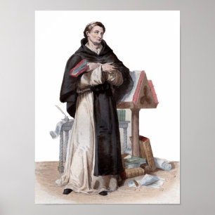 Poster Retrato de St Bernard de Clairvaux