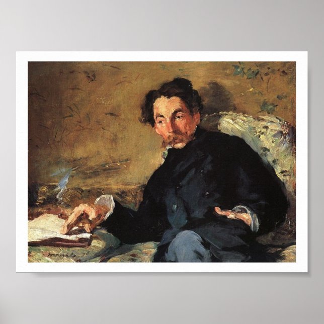 Poster Retrato de Stéphane Mallarmé, 1876 (Frente)