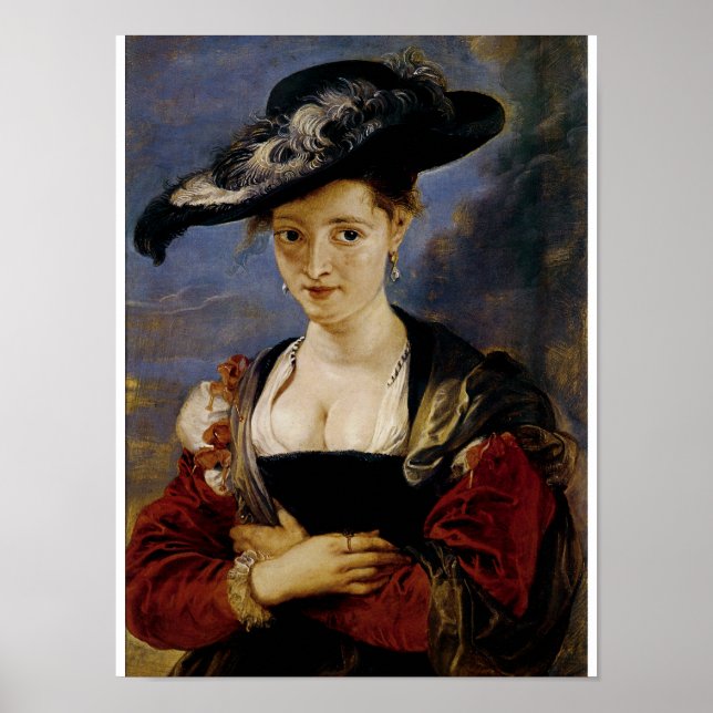 Póster Retrato de Suzanne Fourment (Frente)