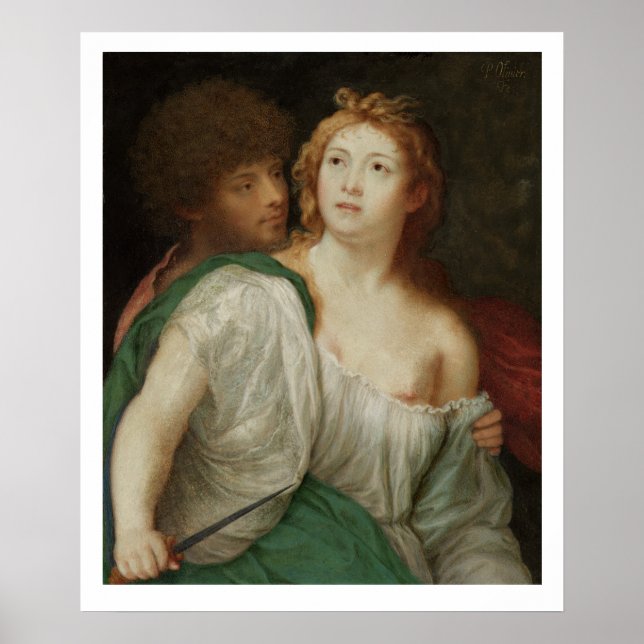 Póster Retrato de Tarquin e Lucretia (Frente)