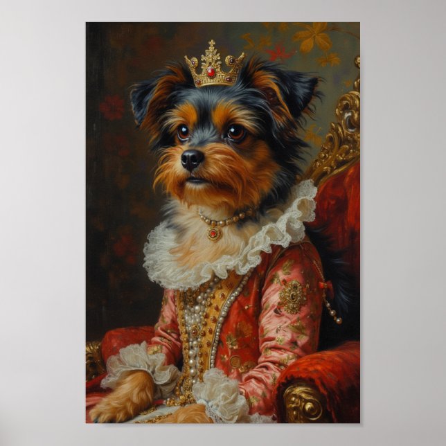 Poster Retrato de Terrier Royal Biewer (Frente)