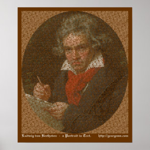 Poster Retrato de texto Beethoven