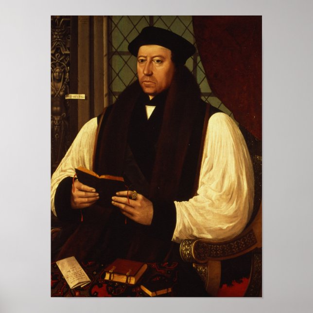 Poster Retrato de Thomas Cranmer 1546 (Frente)