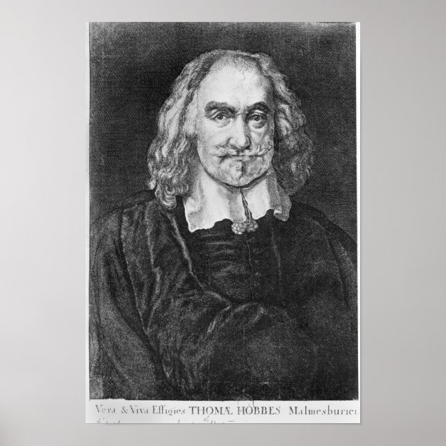 Poster Retrato de Thomas Hobbes (Frente)