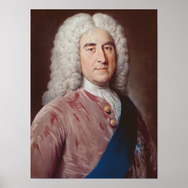 Poster Retrato de Thomas Pelham Holles (Frente)