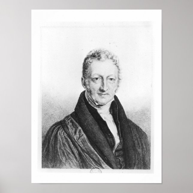 Póster Retrato de Thomas Robert Malthus (Frente)