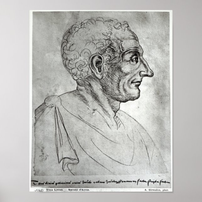 Póster Retrato de Titus Livius conhecido como Livy (Frente)