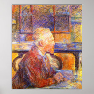 Póster Retrato de Toulouse-Lautrec de Van Gogh