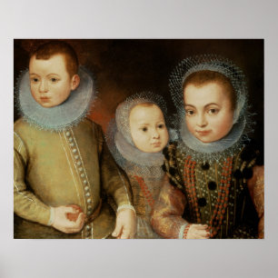 Póster Retrato de três crianças de Tudor