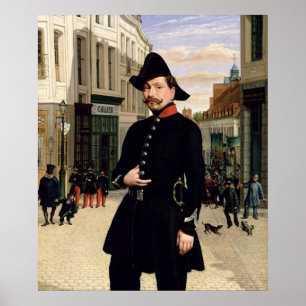 Póster Retrato de um agente da polícia em Douai em 1848