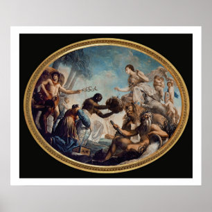 Poster Retrato de um cavalheiro novo (óleo em canvas)