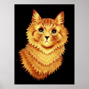 Poster Retrato de um gato laranja por Louis Wain 