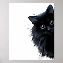 Retrato de um gato preto fofo