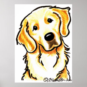 Póster Retrato de um golden retriever