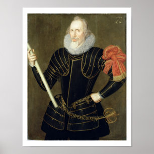 Poster Retrato de um homem, 1593 (óleo no painel)