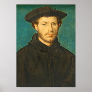 Póster Retrato de um homem, C. 1536 - 40 (óleo na noz)