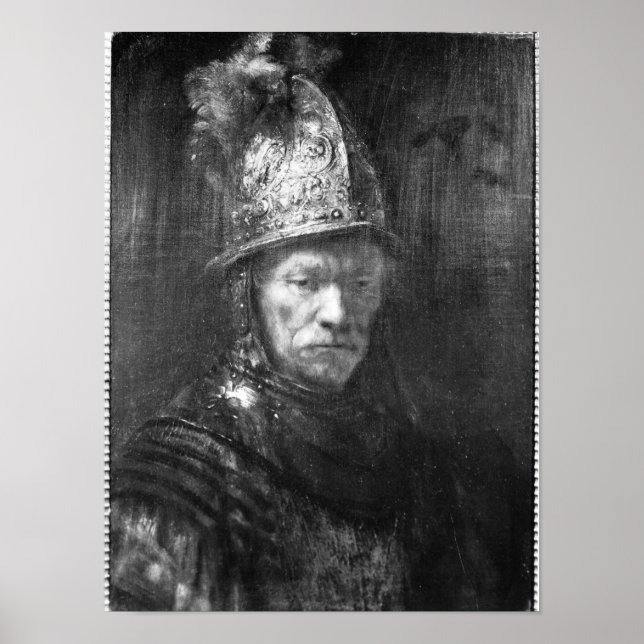 Poster Retrato de um Homem com Capacete Ouro, 1648 (Frente)