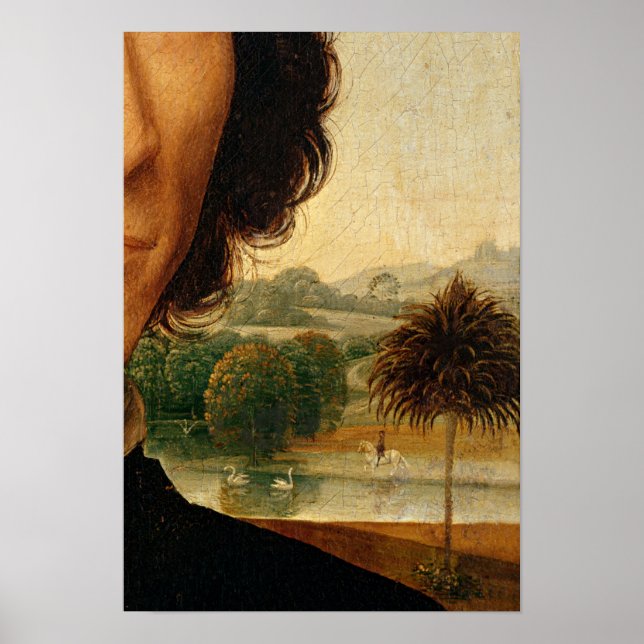 Poster Retrato de um homem com uma moeda (Frente)