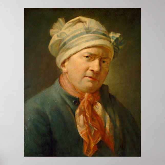 Poster Retrato de um Homem - Jean-Siméon Chardin Fine Art (Frente)