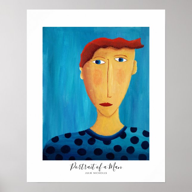 Poster Retrato de um Homem Pintando (Frente)