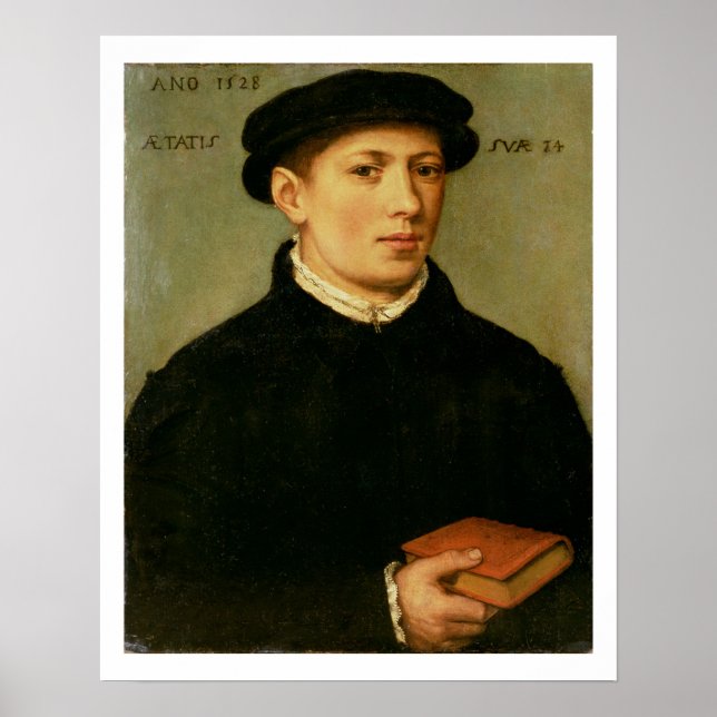 Póster Retrato de um Jovem, 1528 (Frente)