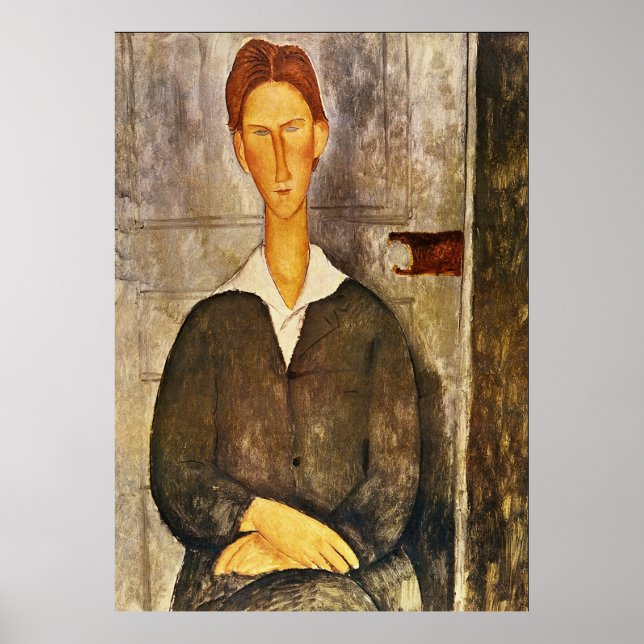 Póster Retrato de um Jovem - Amedeo Modigliani (Frente)