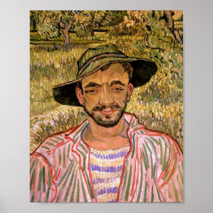 Póster Retrato de um Jovem Camponês Van Gogh Belas Artes