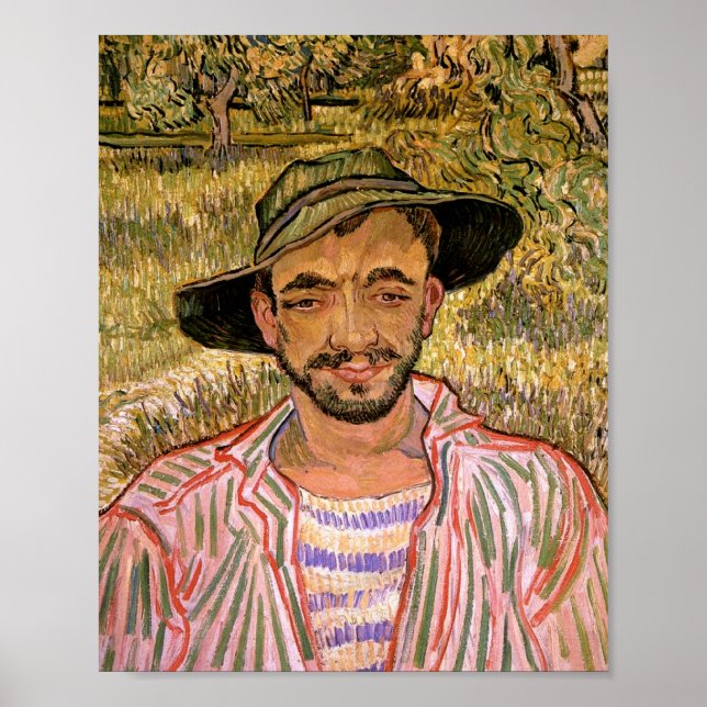Póster Retrato de um Jovem Camponês Van Gogh Belas Artes (Frente)