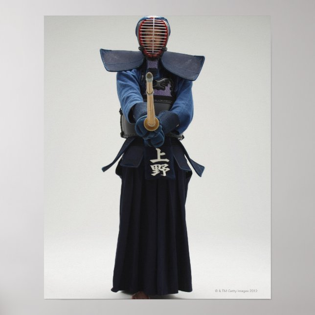 Poster Retrato de um Kendo Fencer (Frente)
