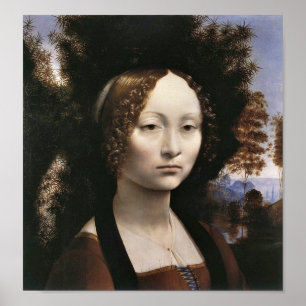 Póster Retrato de um noblewoman por Leonardo da Vinci
