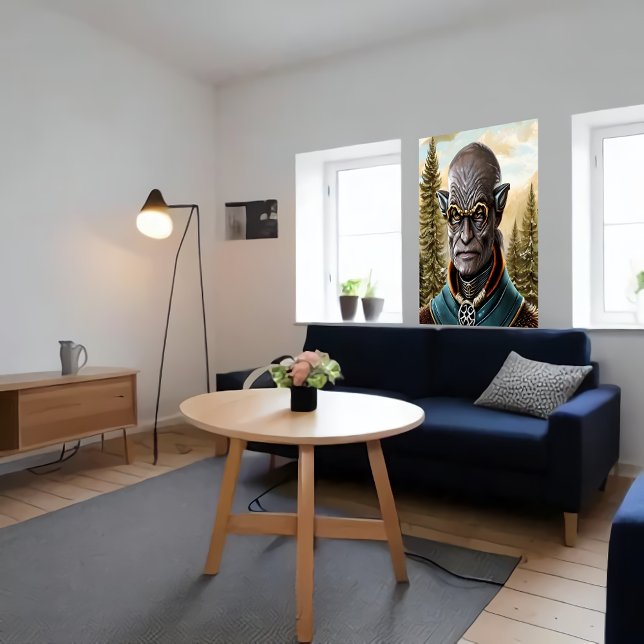 Poster Retrato de uma alienígena Humanoide | AI Art Poste (Criador carregado)