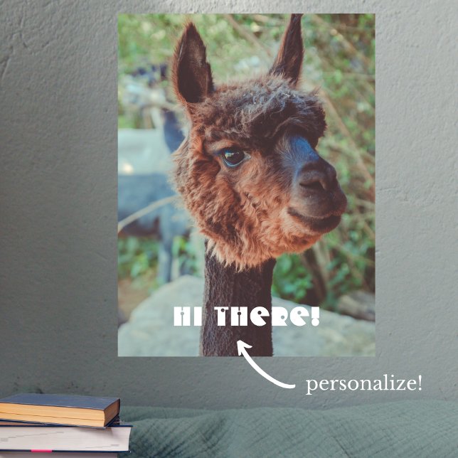 Poster Retrato de uma alpaca castanha (Criador carregado)