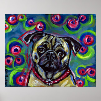 Póster Retrato de uma Bolha Pug