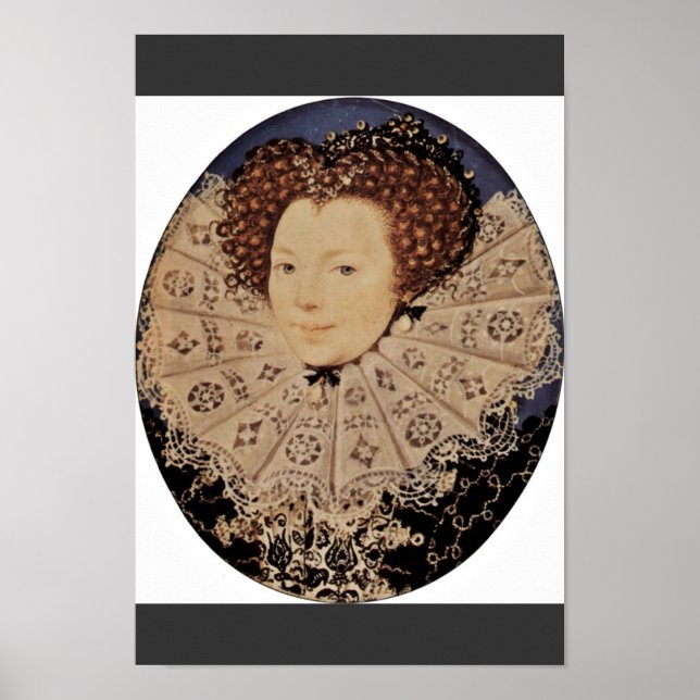 Póster Retrato De Uma Desconhecida Senhora Oval De Nichol (Frente)