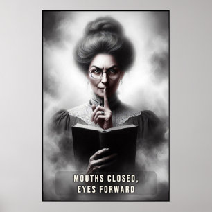 Poster Retrato de uma Diretora Creepy da Era Vitoriana na