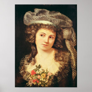 Póster Retrato de uma jovem mulher