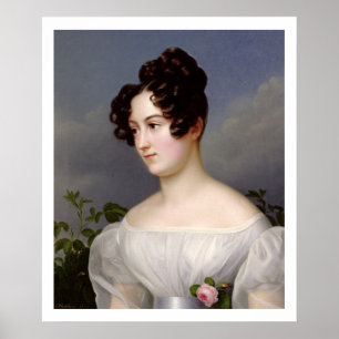 Póster Retrato de uma jovem mulher, 1827 (óleo em canvas