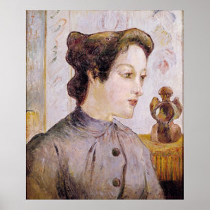 Póster Retrato de uma jovem mulher, 1886 de Paul Gauguin