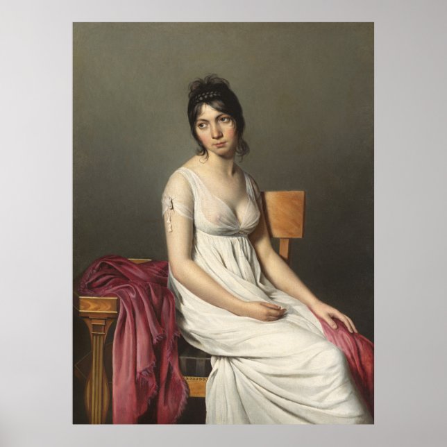 Poster Retrato de uma jovem mulher de branco (Frente)