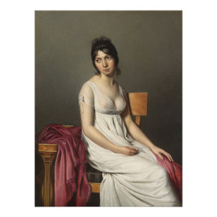 Póster Retrato de uma jovem mulher no branco