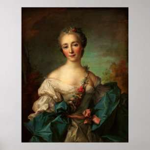 Poster Retrato de uma Jovem Mulher por Jean-Marc Nattier