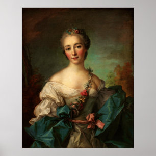 Poster Retrato de uma Jovem Mulher por Jean-Marc Nattier