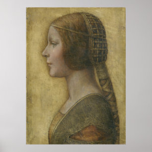 Póster Retrato de uma jovem noiva por Leonardo da Vinci