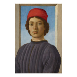 Póster Retrato de uma juventude, c.1485 (óleo & tempera)