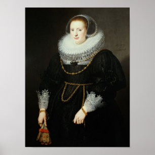 Póster Retrato de uma menina, envelhecido 18