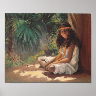 Póster Retrato de uma menina polinésia - Helen T. Dranga