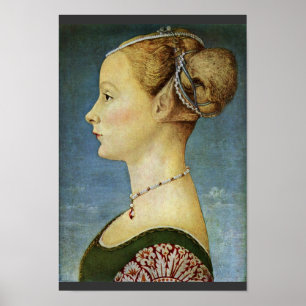 Poster Retrato de uma menina por Pollaiuolo Piero