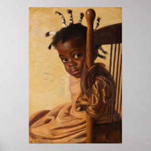Poster Retrato de uma Menina Tímida (1899) por Burbank -